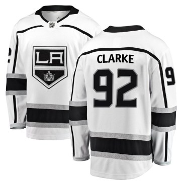 Fanatics Branded Los Angeles Kings Men's Brandt Clarke Breakaway White Away NHL Jersey