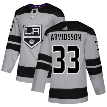 Adidas Los Angeles Kings Men's Viktor Arvidsson Authentic Gray Alternate NHL Jersey