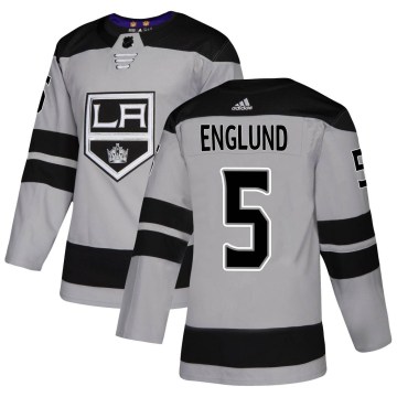 Adidas Los Angeles Kings Men's Andreas Englund Authentic Gray Alternate NHL Jersey