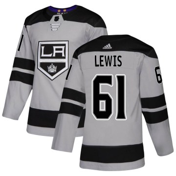 Adidas Los Angeles Kings Men's Trevor Lewis Authentic Gray Alternate NHL Jersey