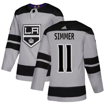 Adidas Los Angeles Kings Men's Charlie Simmer Authentic Gray Alternate NHL Jersey