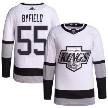 Adidas Los Angeles Kings Youth Quinton Byfield Authentic White 2021/22 Alternate Primegreen Pro Player NHL Jersey