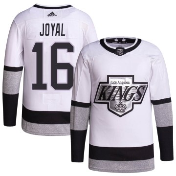 Adidas Los Angeles Kings Youth Eddie Joyal Authentic White 2021/22 Alternate Primegreen Pro Player NHL Jersey
