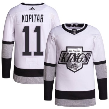 Adidas Los Angeles Kings Youth Anze Kopitar Authentic White 2021/22 Alternate Primegreen Pro Player NHL Jersey