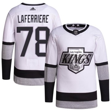 Adidas Los Angeles Kings Youth Alex Laferriere Authentic White 2021/22 Alternate Primegreen Pro Player NHL Jersey