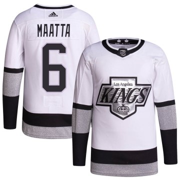 Adidas Los Angeles Kings Youth Olli Maatta Authentic White 2021/22 Alternate Primegreen Pro Player NHL Jersey