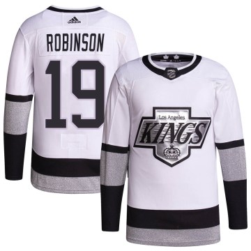 Adidas Los Angeles Kings Youth Larry Robinson Authentic White 2021/22 Alternate Primegreen Pro Player NHL Jersey