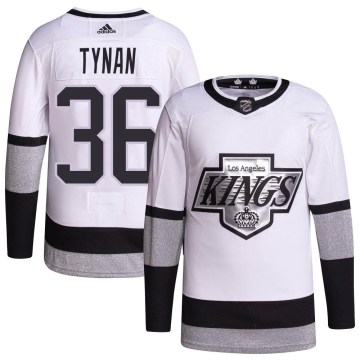Adidas Los Angeles Kings Youth T.J. Tynan Authentic White 2021/22 Alternate Primegreen Pro Player NHL Jersey