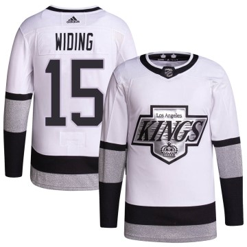 Adidas Los Angeles Kings Youth Juha Widing Authentic White 2021/22 Alternate Primegreen Pro Player NHL Jersey