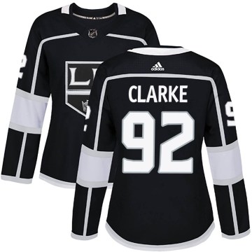 Adidas Los Angeles Kings Women's Brandt Clarke Authentic Black Home NHL Jersey