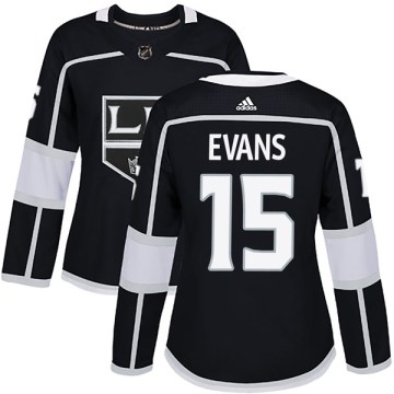 Adidas Los Angeles Kings Women's Daryl Evans Authentic Black Home NHL Jersey