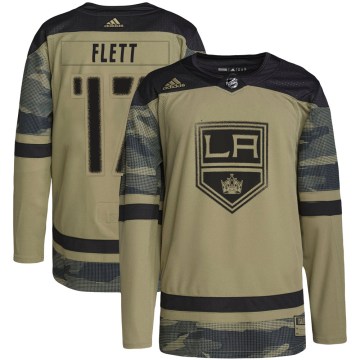 Adidas Los Angeles Kings Youth Bill Flett Authentic Camo Military Appreciation Practice NHL Jersey
