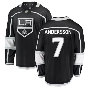 Fanatics Branded Los Angeles Kings Youth Lias Andersson Breakaway Black Home NHL Jersey