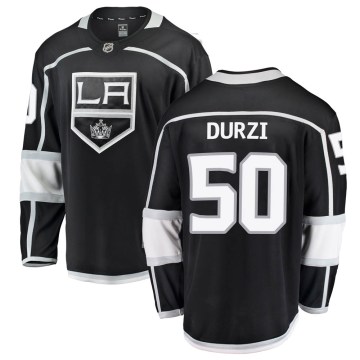 Fanatics Branded Los Angeles Kings Youth Sean Durzi Breakaway Black Home NHL Jersey