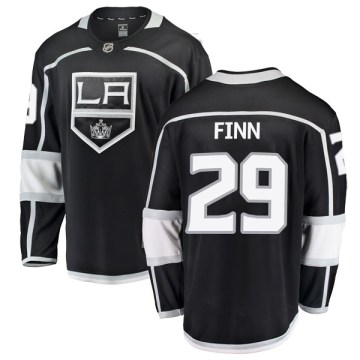 Fanatics Branded Los Angeles Kings Youth Steven Finn Breakaway Black Home NHL Jersey