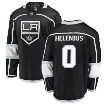 Fanatics Branded Los Angeles Kings Youth Samuel Helenius Breakaway Black Home NHL Jersey