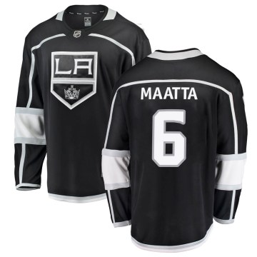 Fanatics Branded Los Angeles Kings Youth Olli Maatta Breakaway Black Home NHL Jersey