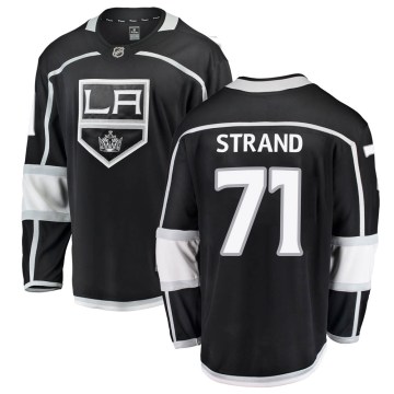 Fanatics Branded Los Angeles Kings Youth Austin Strand Breakaway Black Home NHL Jersey