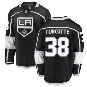Fanatics Branded Los Angeles Kings Youth Alex Turcotte Breakaway Black Home NHL Jersey