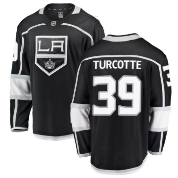 Fanatics Branded Los Angeles Kings Youth Alex Turcotte Breakaway Black Home NHL Jersey
