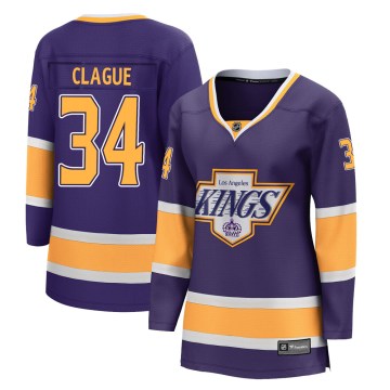 Fanatics Branded Los Angeles Kings Women's Kale Clague Breakaway Purple 2020/21 Special Edition NHL Jersey