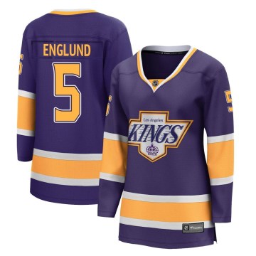 Fanatics Branded Los Angeles Kings Women's Andreas Englund Breakaway Purple 2020/21 Special Edition NHL Jersey