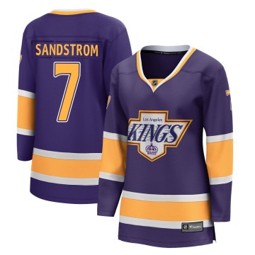 Fanatics Branded Los Angeles Kings Women's Tomas Sandstrom Breakaway Purple 2020/21 Special Edition NHL Jersey
