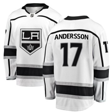 Fanatics Branded Los Angeles Kings Youth Lias Andersson Breakaway White Away NHL Jersey