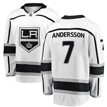 Fanatics Branded Los Angeles Kings Youth Lias Andersson Breakaway White Away NHL Jersey