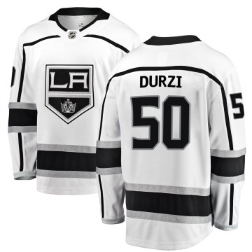 Fanatics Branded Los Angeles Kings Youth Sean Durzi Breakaway White Away NHL Jersey