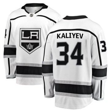 Fanatics Branded Los Angeles Kings Youth Arthur Kaliyev Breakaway White Away NHL Jersey
