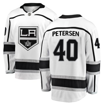 Fanatics Branded Los Angeles Kings Youth Cal Petersen Breakaway White Away NHL Jersey