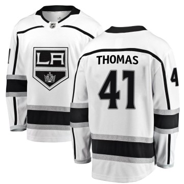 Fanatics Branded Los Angeles Kings Youth Akil Thomas Breakaway White Away NHL Jersey
