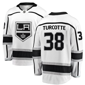 Fanatics Branded Los Angeles Kings Youth Alex Turcotte Breakaway White Away NHL Jersey