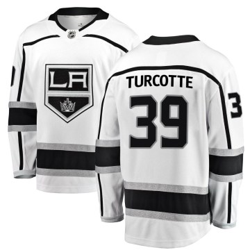 Fanatics Branded Los Angeles Kings Youth Alex Turcotte Breakaway White Away NHL Jersey