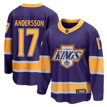 Fanatics Branded Los Angeles Kings Men's Lias Andersson Breakaway Purple 2020/21 Special Edition NHL Jersey