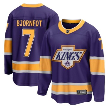 Fanatics Branded Los Angeles Kings Men's Tobias Bjornfot Breakaway Purple 2020/21 Special Edition NHL Jersey
