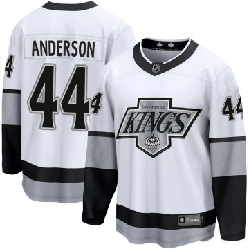 Fanatics Branded Los Angeles Kings Youth Mikey Anderson Premier White Breakaway Alternate NHL Jersey