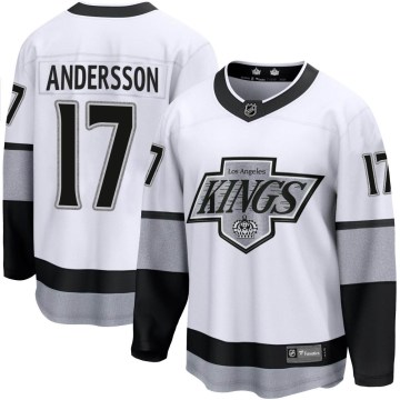 Fanatics Branded Los Angeles Kings Youth Lias Andersson Premier White Breakaway Alternate NHL Jersey