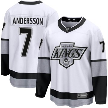Fanatics Branded Los Angeles Kings Youth Lias Andersson Premier White Breakaway Alternate NHL Jersey