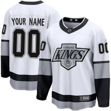 Fanatics Branded Los Angeles Kings Youth Custom Premier White Custom Breakaway Alternate NHL Jersey