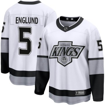 Fanatics Branded Los Angeles Kings Youth Andreas Englund Premier White Breakaway Alternate NHL Jersey