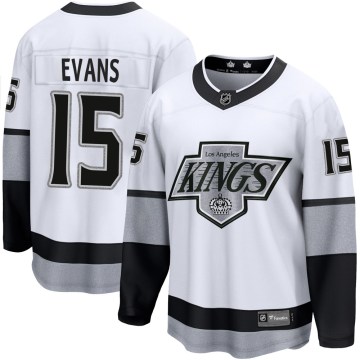 Fanatics Branded Los Angeles Kings Youth Daryl Evans Premier White Breakaway Alternate NHL Jersey
