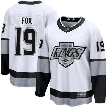 Fanatics Branded Los Angeles Kings Youth Jim Fox Premier White Breakaway Alternate NHL Jersey