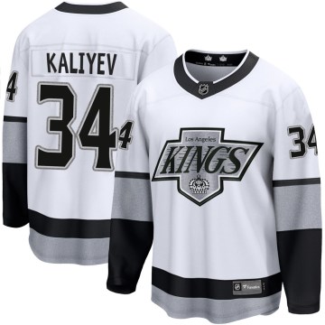 Fanatics Branded Los Angeles Kings Youth Arthur Kaliyev Premier White Breakaway Alternate NHL Jersey