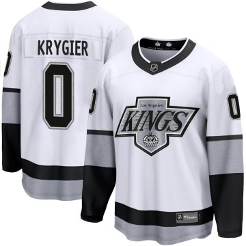 Fanatics Branded Los Angeles Kings Youth Cole Krygier Premier White Breakaway Alternate NHL Jersey