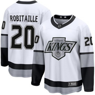 Fanatics Branded Los Angeles Kings Youth Luc Robitaille Premier White Breakaway Alternate NHL Jersey