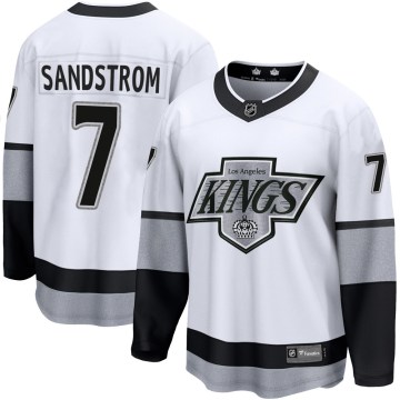 Fanatics Branded Los Angeles Kings Youth Tomas Sandstrom Premier White Breakaway Alternate NHL Jersey