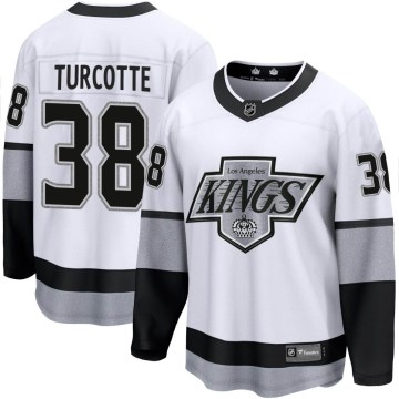 Fanatics Branded Los Angeles Kings Youth Alex Turcotte Premier White Breakaway Alternate NHL Jersey