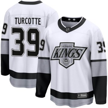 Fanatics Branded Los Angeles Kings Youth Alex Turcotte Premier White Breakaway Alternate NHL Jersey